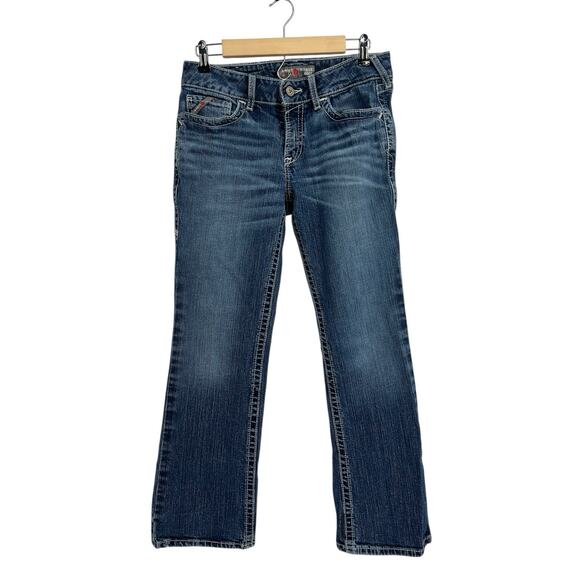 Ariat FR Work Pant Embellished Pocket Mid rise Bootcut Jeans 29S - Picture 1 of 6
